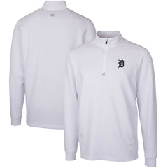 Detroit Tigers Cutter & Buck Traverse Stretch Quarter-Zip Pullover Top White