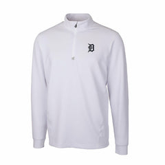 Detroit Tigers Cutter & Buck Traverse Stretch Quarter-Zip Pullover Top White