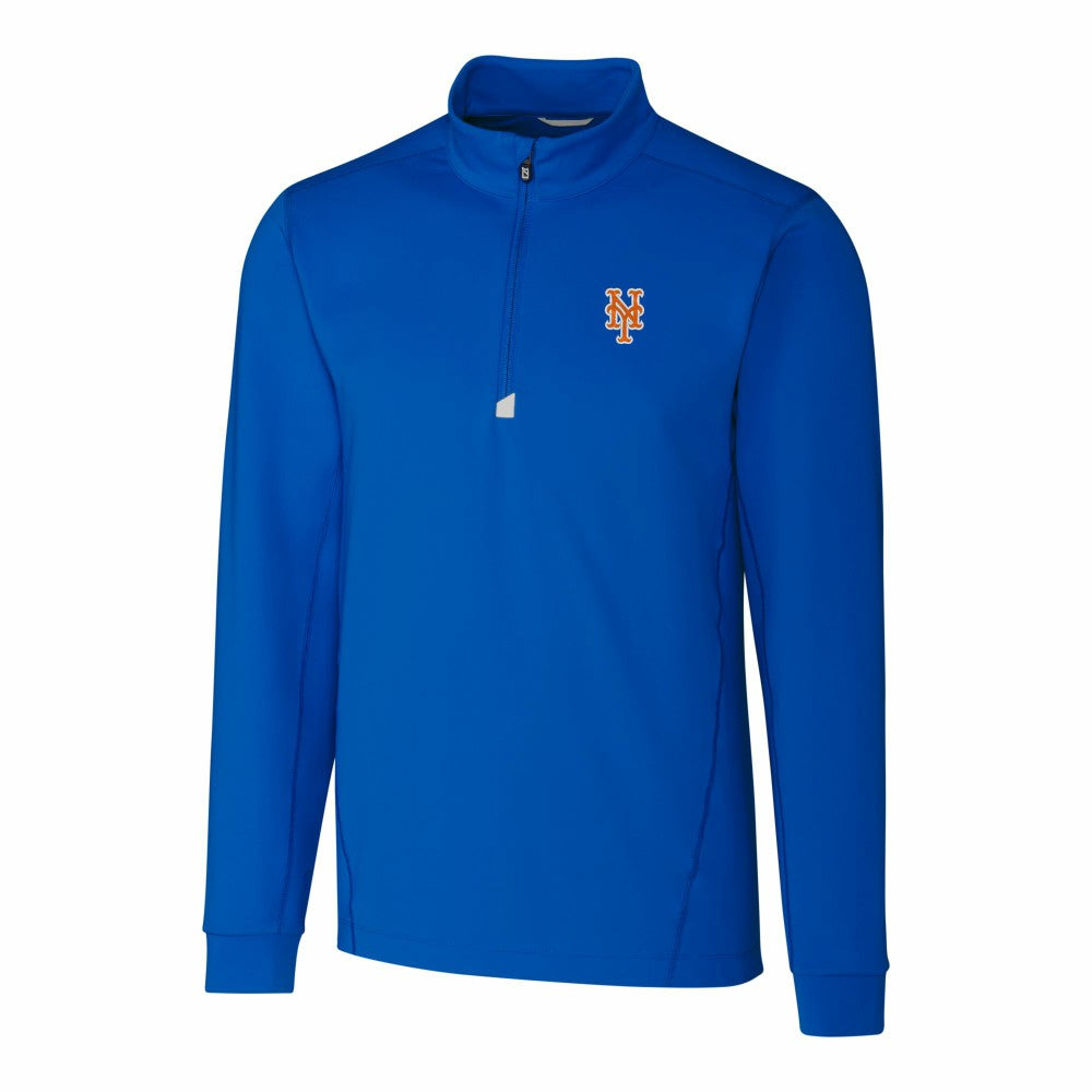 New York Mets Cutter & Buck Traverse Stretch Quarter-Zip Pullover Top Royal