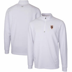 New York Mets Cutter & Buck Traverse Stretch Quarter-Zip Pullover Top White