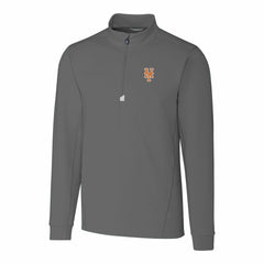 New York Mets Cutter & Buck Traverse Stretch Quarter-Zip Pullover Top Gray
