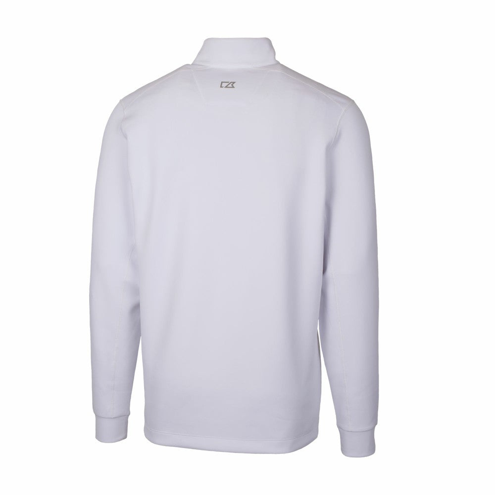 Cleveland Guardians Cutter & Buck Traverse Stretch Quarter-Zip Pullover Top White