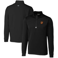 Baltimore Orioles Cutter & Buck Traverse Stretch Quarter-Zip Pullover Top Black