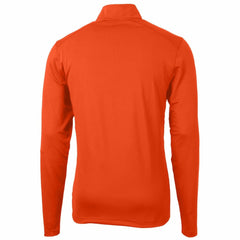 Houston Astros Cutter & Buck Virtue Eco Pique Recycled Quarter-Zip Pullover Top Orange