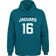 Trevor Lawrence Jacksonville Jaguars Youth Mainliner Player Name & Number Pullover Hoodie - Teal cheap