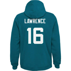 Trevor Lawrence Jacksonville Jaguars Youth Mainliner Player Name & Number Pullover Hoodie - Teal cheap