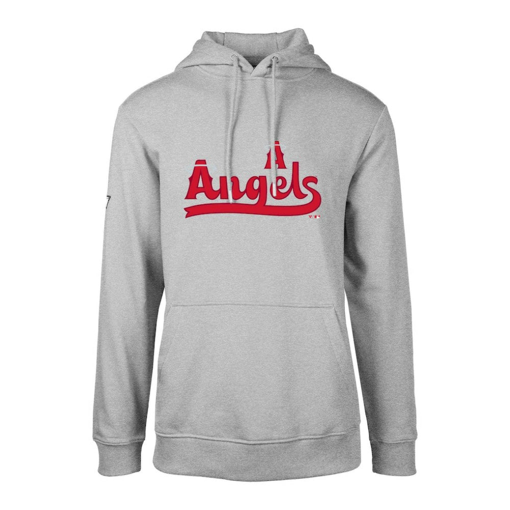 Los Angeles Angels Levelwear City Connect Podium Core Logo Pullover Hoodie Heather Gray