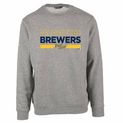 Milwaukee Brewers Levelwear City Connect Zane No Hitter Pullover Sweatshirt Heather Gray