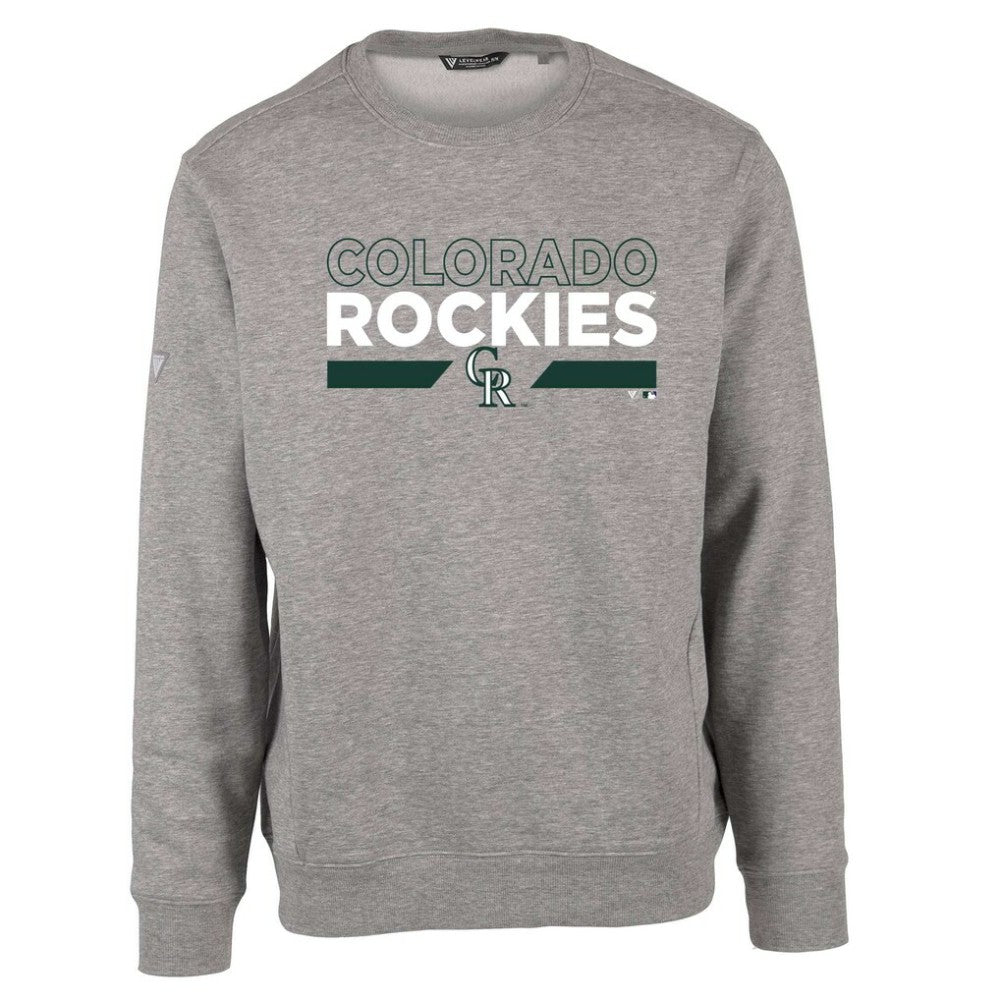Colorado Rockies Levelwear City Connect Zane No Hitter Pullover Sweatshirt Heather Gray