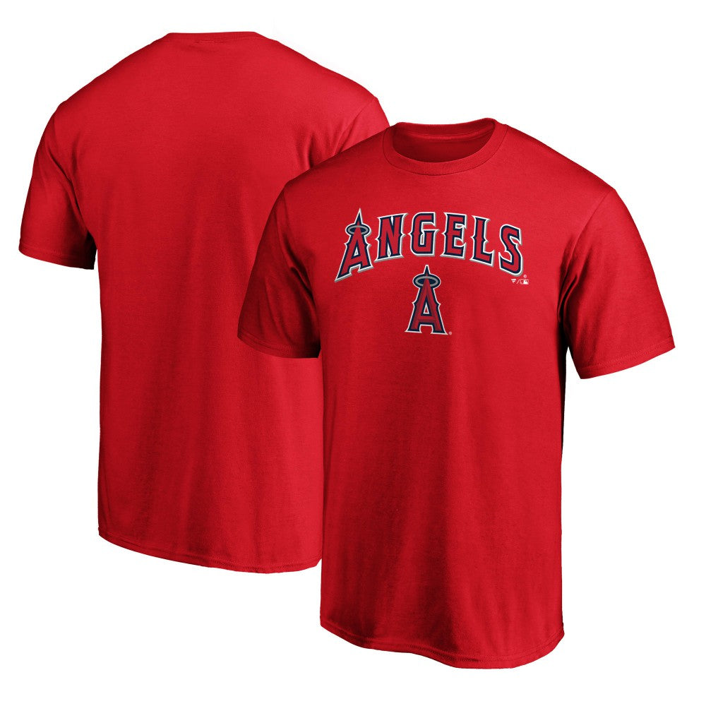 Los Angeles Angels Team Lockup T-Shirt Red