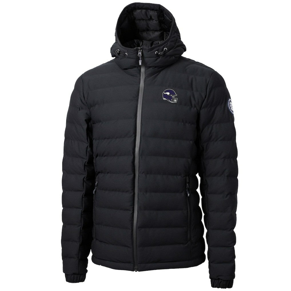 Minnesota Vikings Cutter & Buck Helmet Mission Ridge Repreve Eco Insulated Puffer Full-Zip Jacket - Black on sale