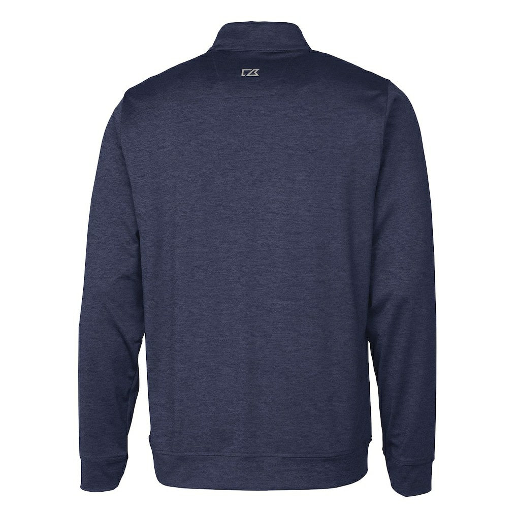 Chicago Bears Cutter & Buck Helmet Stealth Heathered Quarter-Zip Pullover Top - Navy online