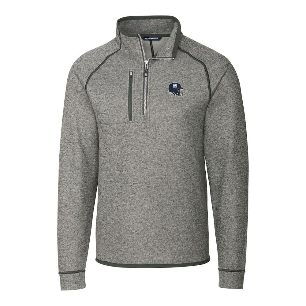 New York Giants Cutter & Buck Helmet Mainsail Sweater-Knit Half-Zip Pullover Jacket - Silver cheap