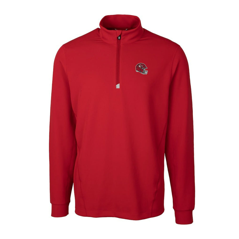 Kansas City Chiefs Cutter & Buck Helmet Traverse Stretch Quarter-Zip Pullover Top - Red cheap