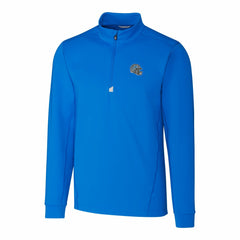 Detroit Lions Cutter & Buck Helmet Traverse Stretch Quarter-Zip Pullover Top - Blue outlet