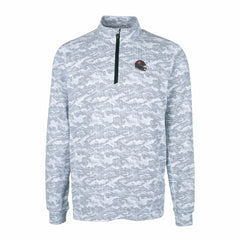 Tampa Bay Buccaneers Cutter & Buck Helmet Traverse Camo Print Stretch Quarter-Zip Pullover Top - Charcoal outlet
