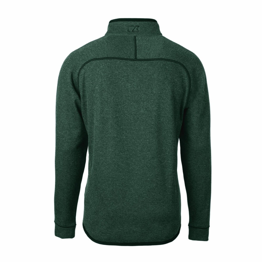 Green Bay Packers Cutter & Buck Helmet Mainsail Sweater-Knit Half-Zip Pullover Jacket - Hunter Green outlet