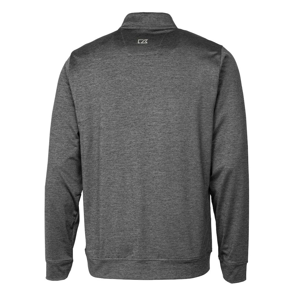 Green Bay Packers Cutter & Buck Helmet Stealth Heathered Quarter-Zip Pullover Top - Gray online