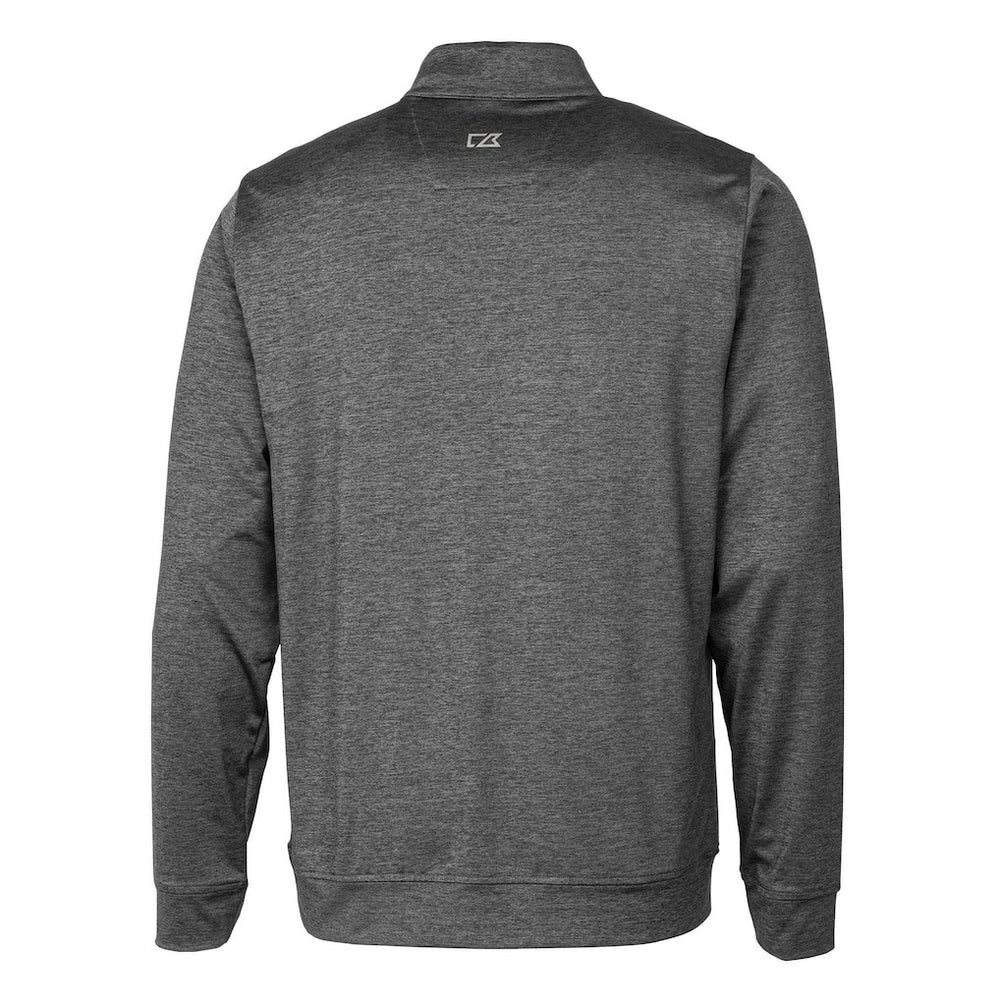 Green Bay Packers Cutter & Buck Helmet Stealth Heathered Quarter-Zip Pullover Top - Gray online