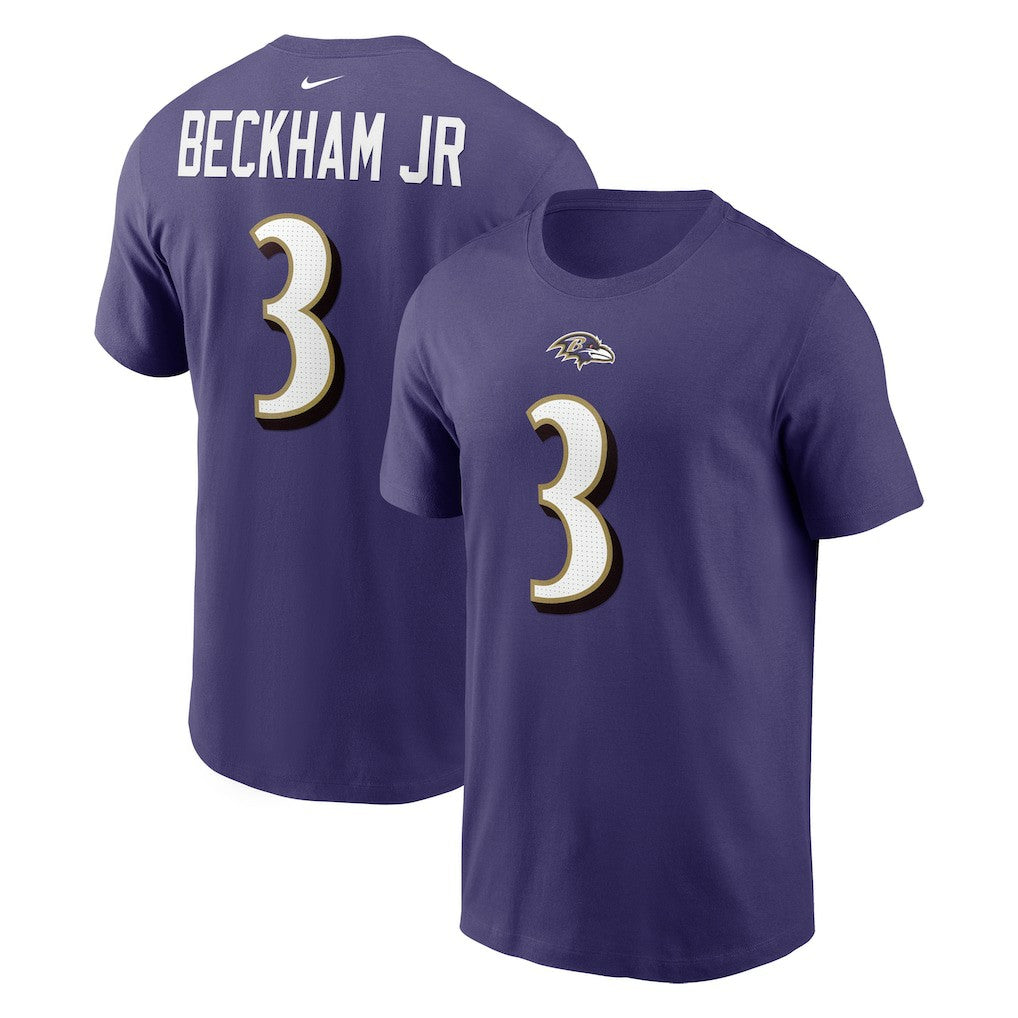 Odell Beckham Jr. Baltimore Ravens Player Name & Number T-Shirt - Purple sale