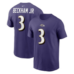 Odell Beckham Jr. Baltimore Ravens Player Name & Number T-Shirt - Purple sale