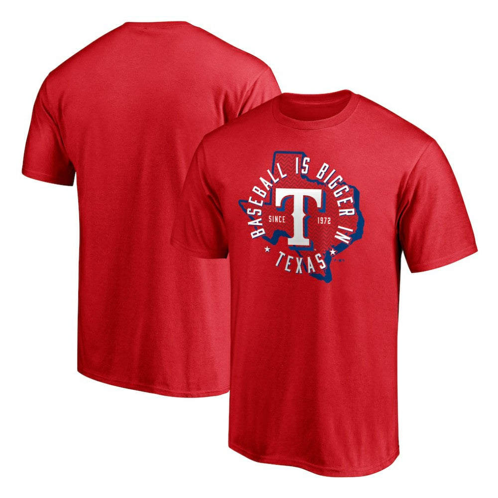 Texas Rangers Hometown Collection Baseball Is Bigger In Texas T-Shirt Red