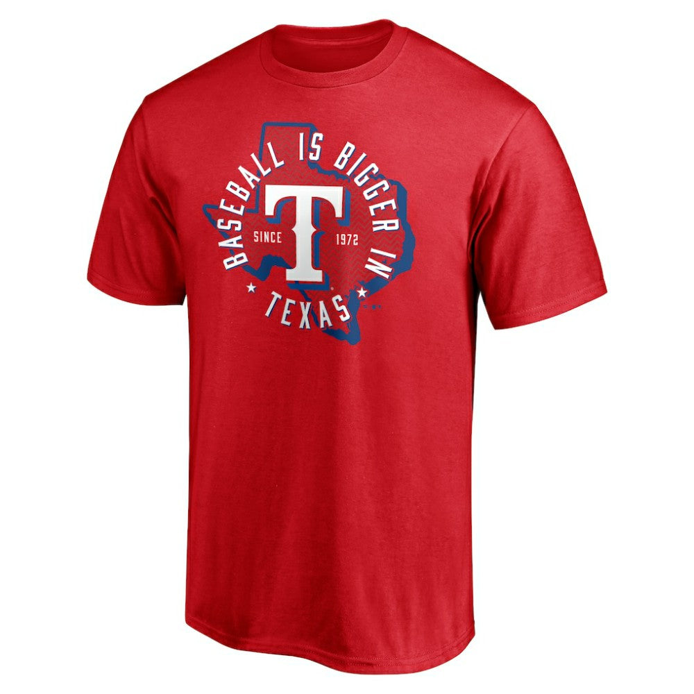 Texas Rangers Hometown Collection Baseball Is Bigger In Texas T-Shirt Red