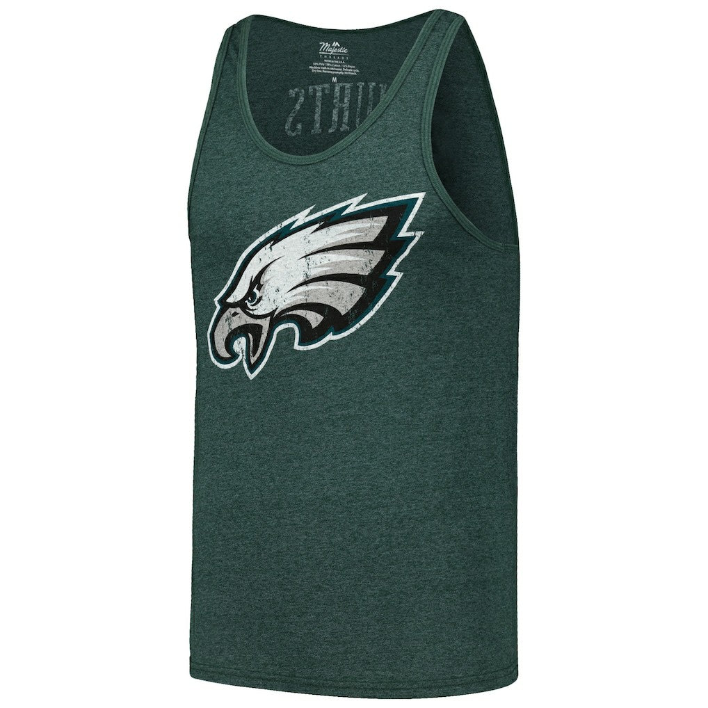Jalen Hurts Philadelphia Eagles Majestic Threads Name & Number Tri-Blend Tank Top - Green online