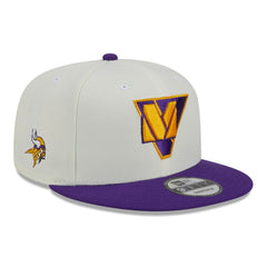 Minnesota Vikings New Era City Originals 9FIFTY Snapback Hat - Cream/Purple for sale