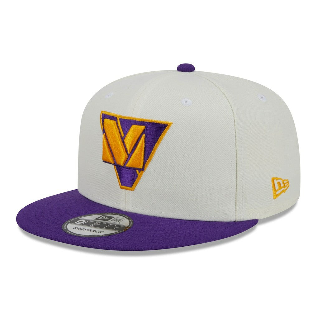Minnesota Vikings New Era City Originals 9FIFTY Snapback Hat - Cream/Purple for sale