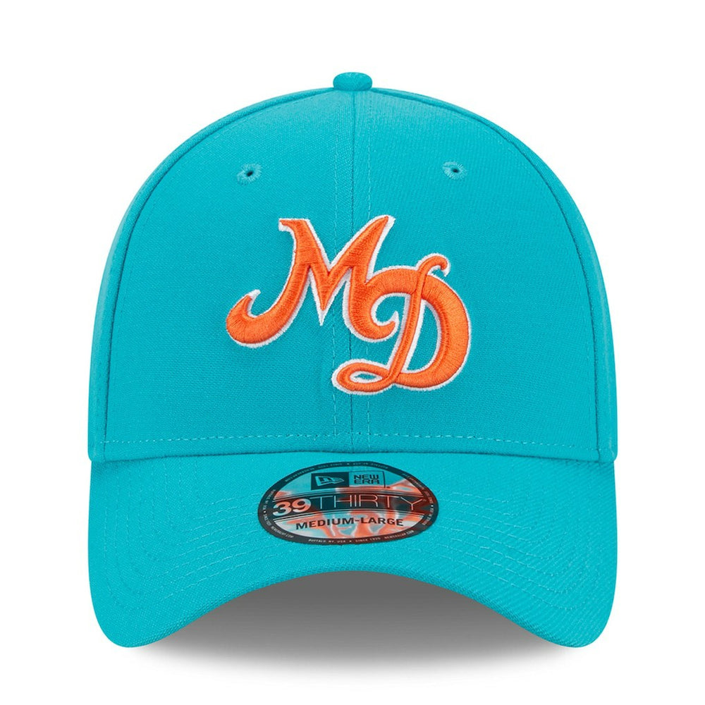 Miami Dolphins New Era City Originals 39THIRTY Flex Hat - Aqua on sale