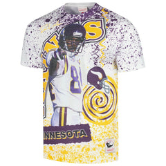 Randy Moss Minnesota Vikings Retired Player Name & Number Burst T-Shirt - White sale