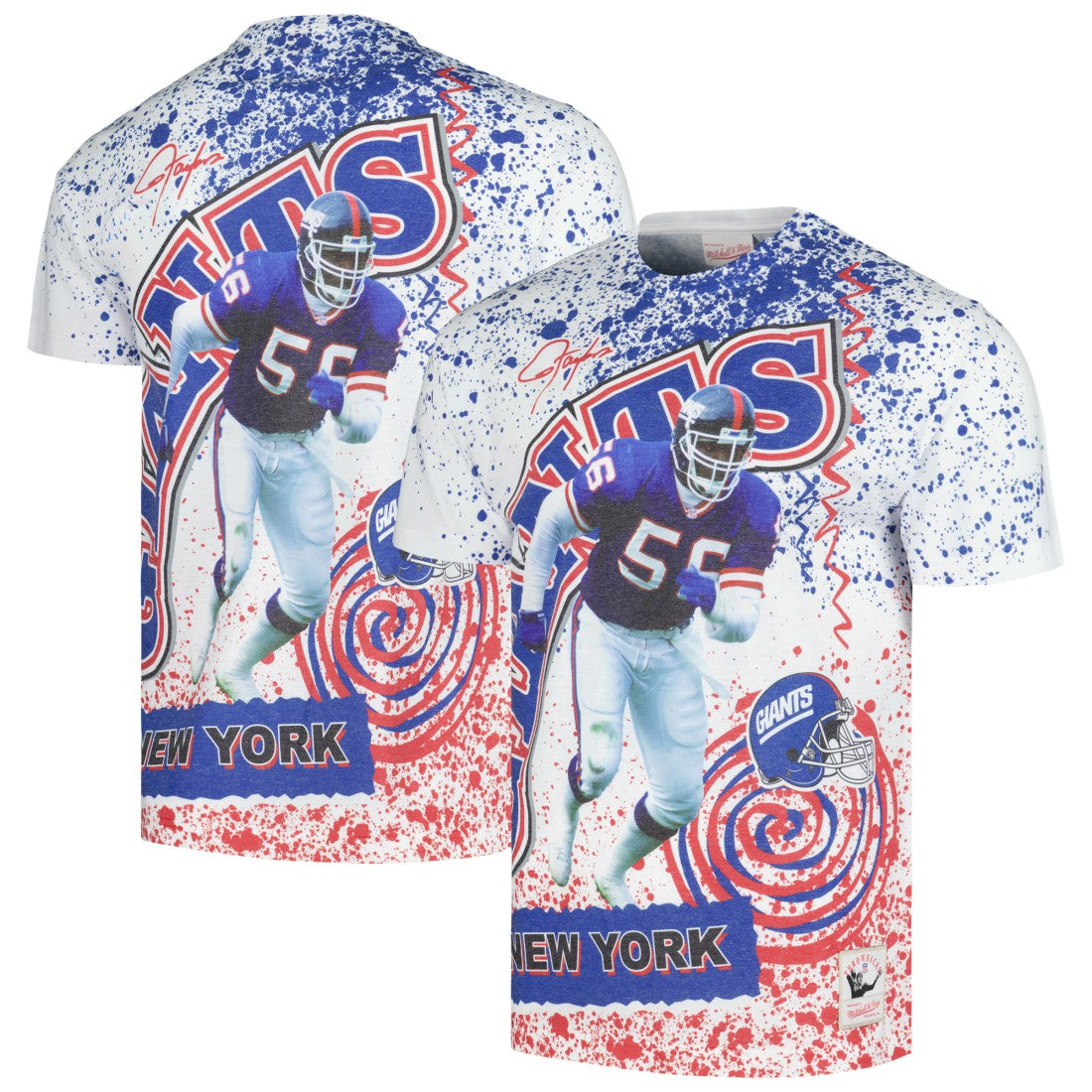 New York Giants Retired Player Name & Number Burst T-Shirt - White cheap