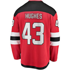 Luke Hughes New Jersey Devils Fanatics Home Breakaway Player Jersey - Red Jerseys