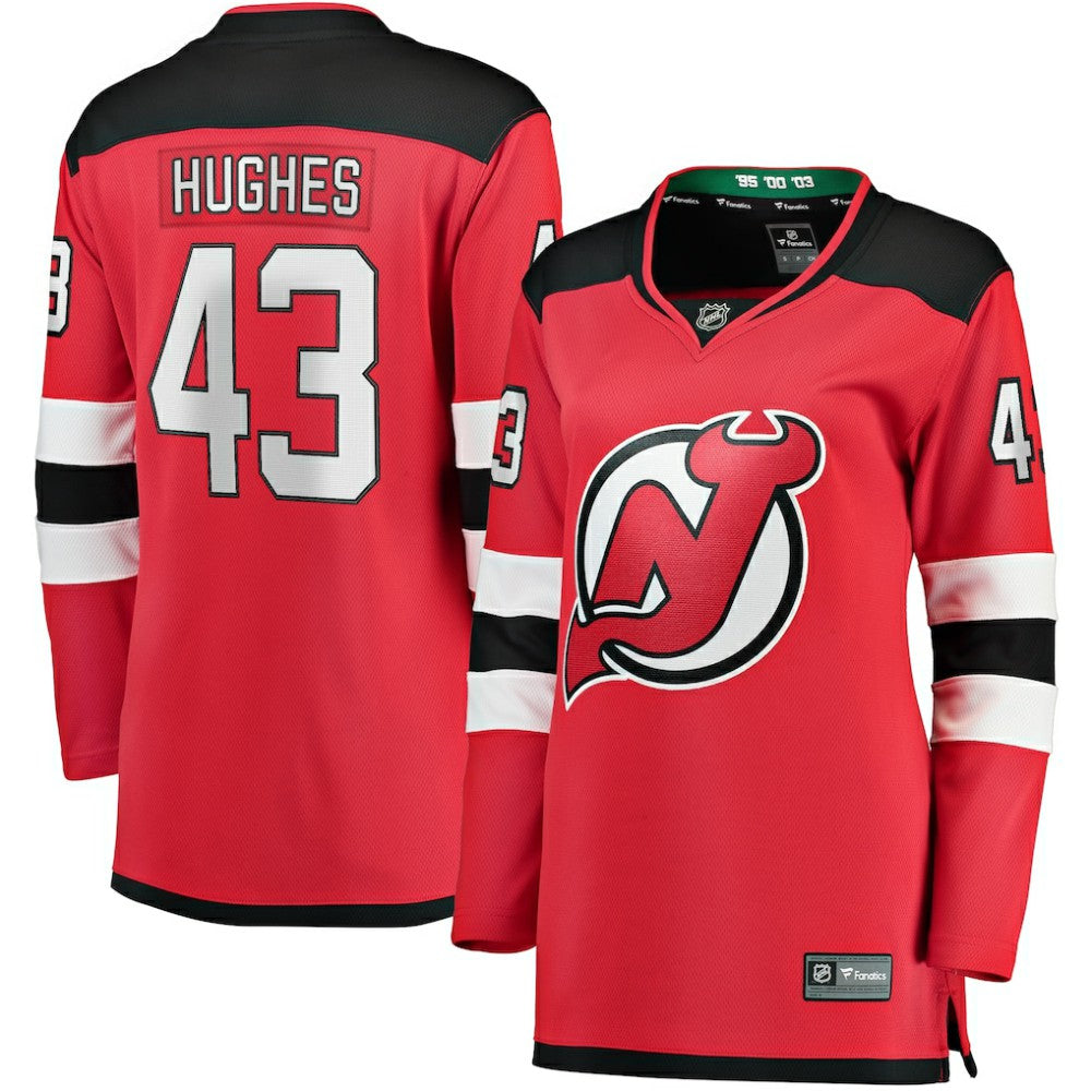 Luke Hughes New Jersey Devils Fanatics Women's Home Breakaway Player Jersey - Red Jerseys
