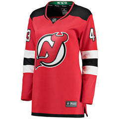 Luke Hughes New Jersey Devils Fanatics Women's Home Breakaway Player Jersey - Red Jerseys