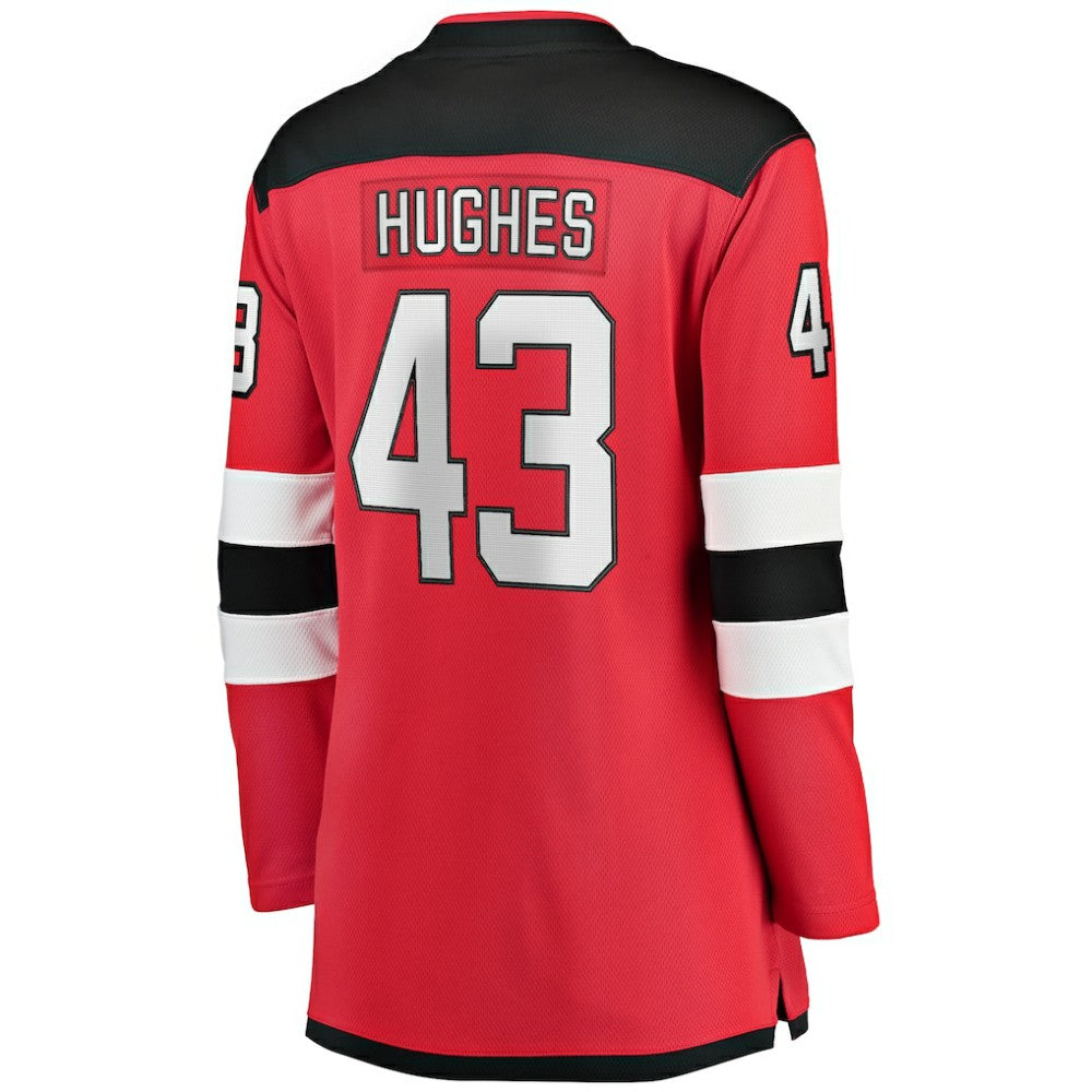 Luke Hughes New Jersey Devils Fanatics Women's Home Breakaway Player Jersey - Red Jerseys