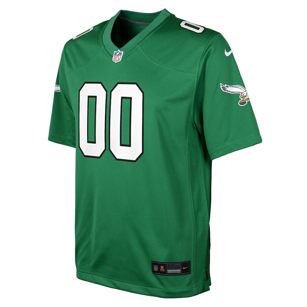 Philadelphia Eagles Youth Alternate Custom Game Jersey - Kelly Green outlet