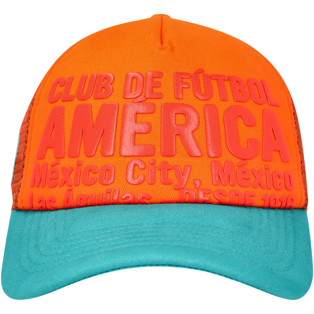 Club America Club Gold Adjustable Hat - Orange for sale