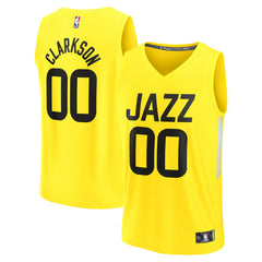 Jordan Clarkson Utah Jazz Youth Fast Break Player Jersey - Icon Edition - Yellow cheap