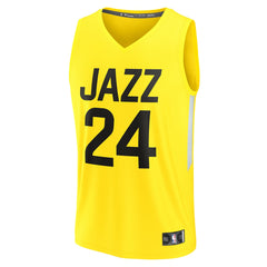 Walker Kessler Utah Jazz Youth Fast Break Player Jersey - Icon Edition - Yellow outlet