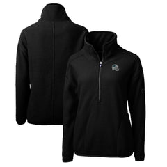 Carolina Panthers Cutter & Buck Women's Helmet Logo Cascade Eco Sherpa Fleece Half-Zip Pullover Jacket - Black for sale