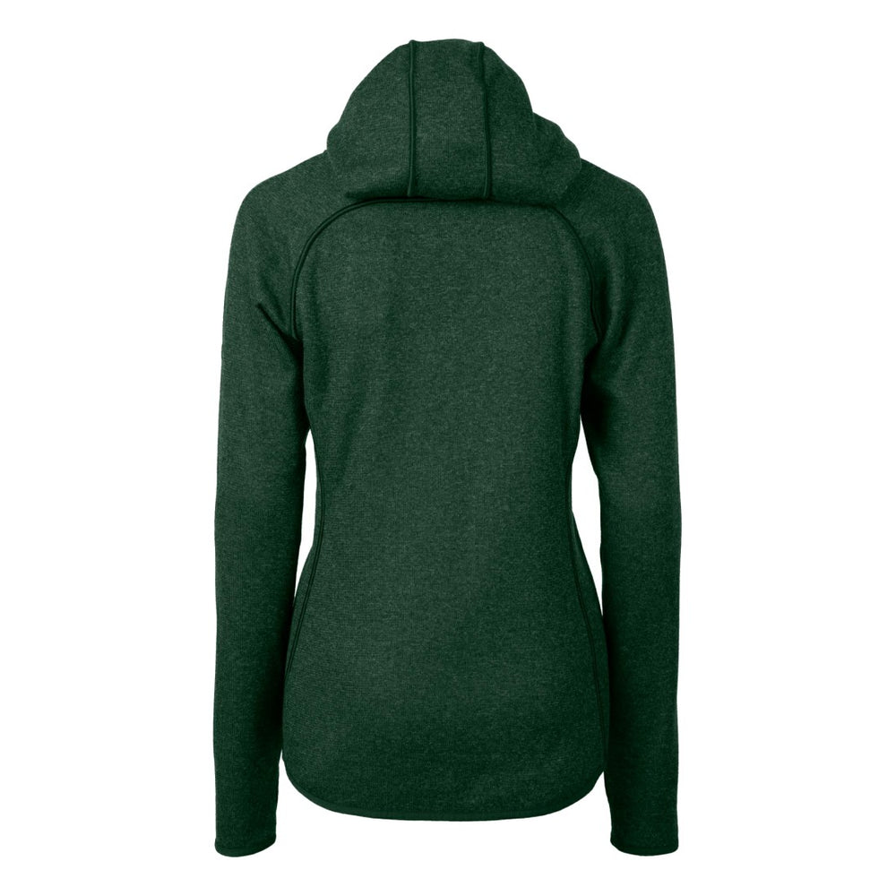 Green Bay Packers Cutter & Buck Women's Helmet Logo Mainsail Sweater-Knit Full-Zip Hoodie - Green on sale