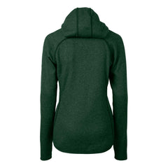 Green Bay Packers Cutter & Buck Women's Helmet Logo Mainsail Sweater-Knit Full-Zip Hoodie - Green on sale