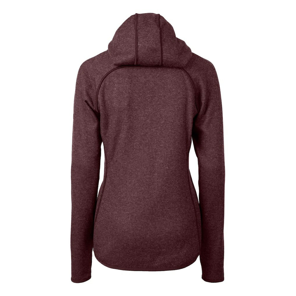 Washington Commanders Cutter & Buck Women's Helmet Logo Mainsail Sweater-Knit Full-Zip Hoodie - Burgundy outlet