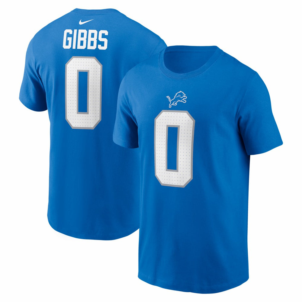 Jahmyr Gibbs Detroit Lions Name & Number T-Shirt - Blue sale
