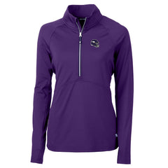 Minnesota Vikings Cutter & Buck Women's Helmet Logo Adapt Eco Knit Stretch Recycled Half-Zip Pullover Top - Purple outlet