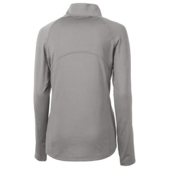 New York Jets Cutter & Buck Women's Helmet Logo Adapt Eco Knit Stretch Recycled Half-Zip Pullover Top - Gray for sale