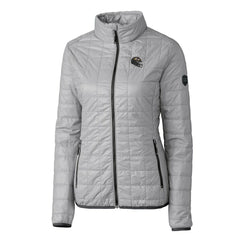 Baltimore Ravens Cutter & Buck Women's Helmet Logo Rainier PrimaLoft Eco Insulated Full-Zip Puffer Jacket - Gray on sale