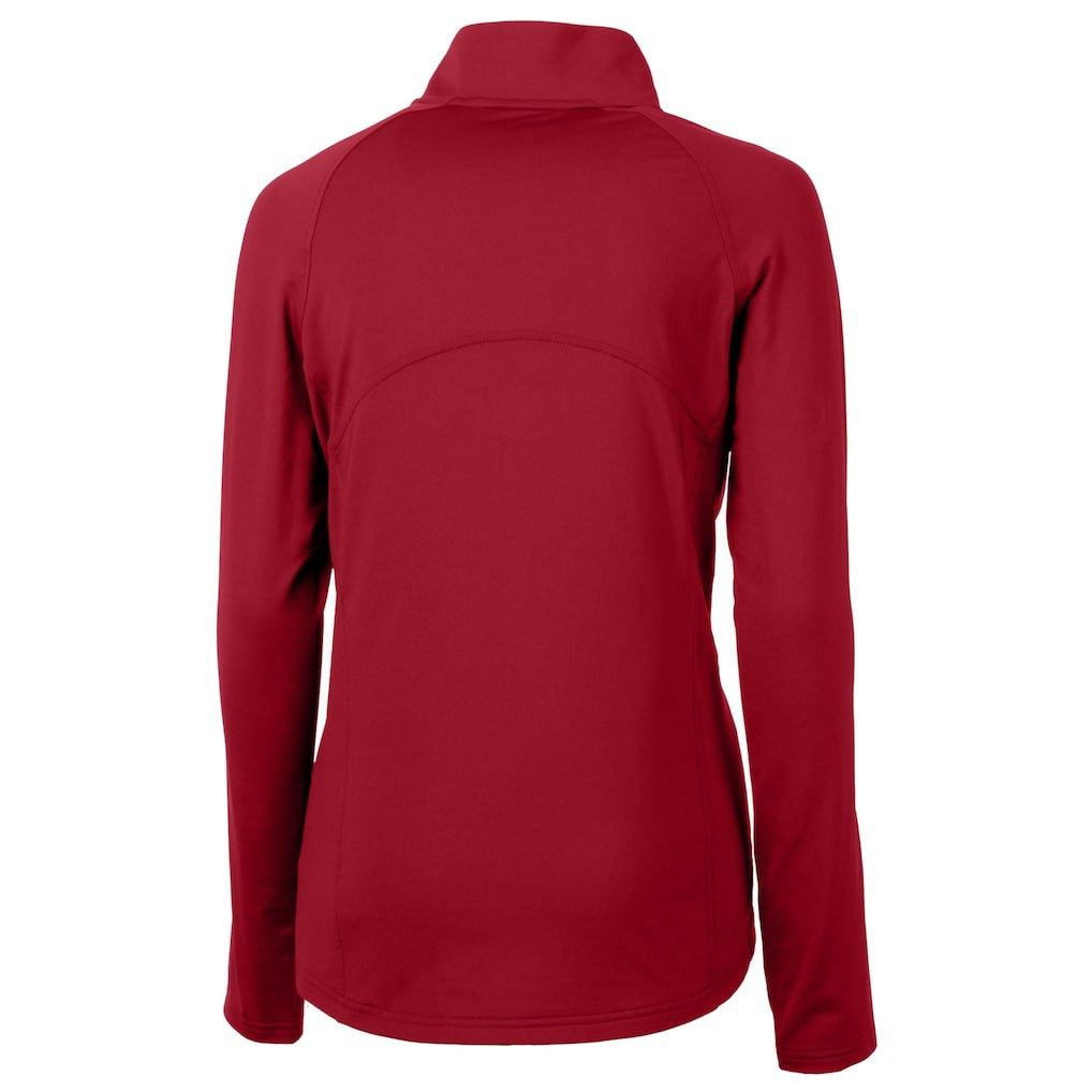 Kansas City Chiefs Cutter & Buck Women's Helmet Logo Adapt Eco Knit Stretch Recycled Half-Zip Pullover Top - Red online